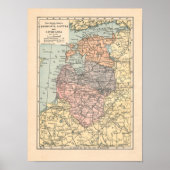 De  plattegrond 1923 van de Baltische staten Poster (Voorkant)