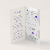 De plattegrond van de paarse bruiloft kaart (Binnen)