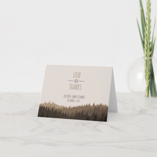 De plattelander dankt u kaardt voor een huwelijk bedankkaart (Voorkant)