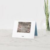 De Plattelander van de Controle van de Gingang van Bedankkaart (Achterkant)