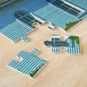 De plattelandskerk in Quebec Canada. Legpuzzel (Zijkant)