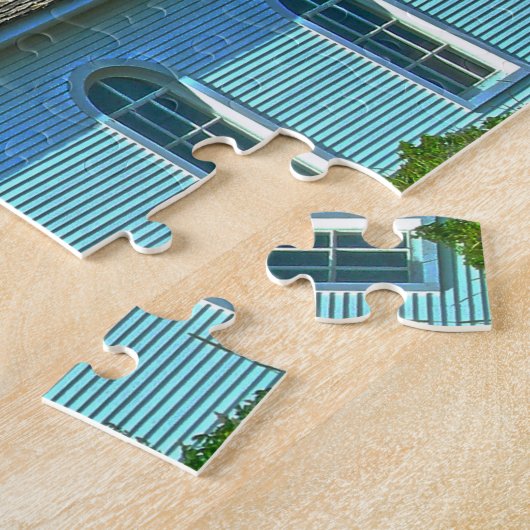 De plattelandskerk in Quebec Canada. Legpuzzel (Zijkant)