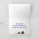 De plechtige Kerstkaart van de Stilte Feestdagen Kaart (Binnen)