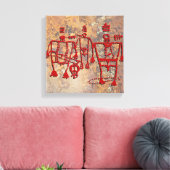 De plechtige Rotstekening van Dansers Canvas Afdruk (Insitu (Woonkamer))