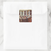 De plechtige zitting van de Staatsraad Vierkante Sticker (Tas)