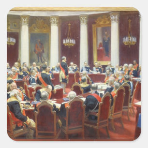 De plechtige zitting van de Staatsraad Vierkante Sticker