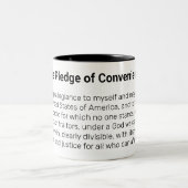 De Pledge of Convenience-Mok Tweekleurige Koffiemok (Center)