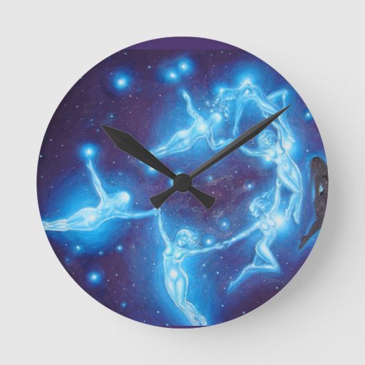 De pleiades ronde klok (Voorkant)