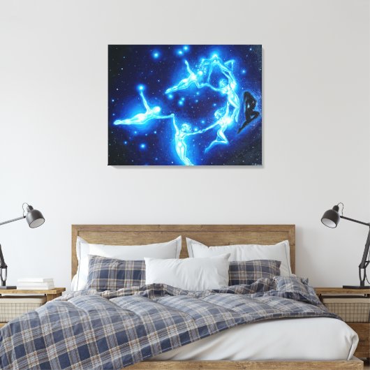 De pleiads of de zeven zussen, canvas afdruk (Insitu (Slaapkamer))
