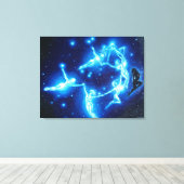 De pleiads of de zeven zussen, canvas afdruk (Insitu (Houten vloer))