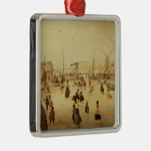 De pleidooien van de winter metalen ornament (Rechts)