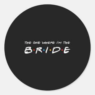 De plek waar de bruid trouwt ronde sticker