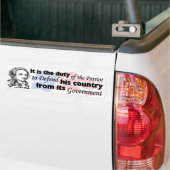 De plicht van de patriot! bumpersticker (Op Truck)