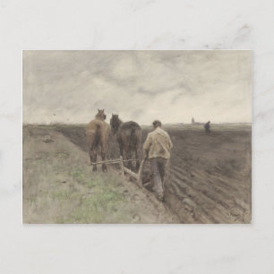 De ploegenboer Anton Mauve Briefkaart