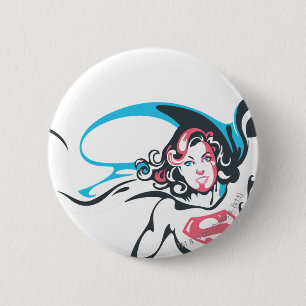 De Plons van de Kleur van Supergirl stelt 2 Ronde Button 5,7 Cm