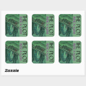 DE PLOT INDICA KUSH VIERKANTE STICKER (Vel)