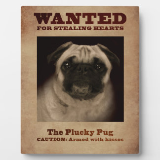 De Plucky Pug Plaque Fotoplaat