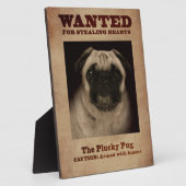 De Plucky Pug Plaque Fotoplaat (Zijkant)