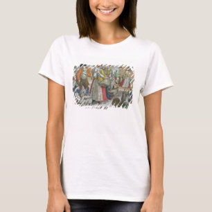 De pluimveemarkt (gekleurde gravering) t-shirt