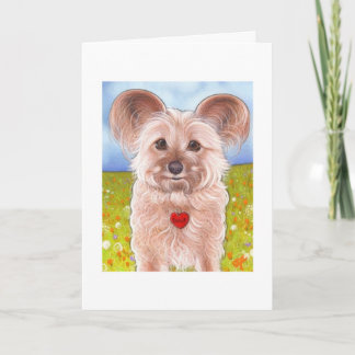 De pluizige kaart van de puppygroet