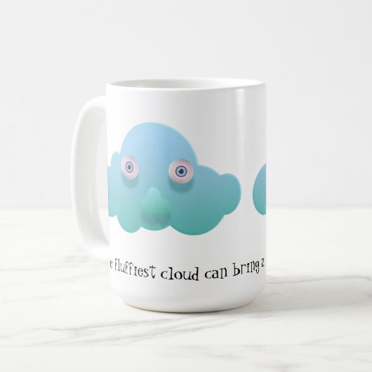 De pluizige wolk kan een sprenkeling van magie bre koffiemok (Voorkant links)