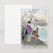 De Plum Blossom (1887-1896)-gedrukte tekst toevoeg Kaart (Voorkant / Achterkant)