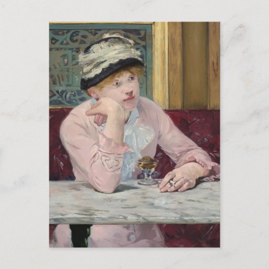 De plum door Manet Impressionist Painting Briefkaart (Voorkant)