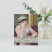 De plum door Manet Impressionist Painting Briefkaart (Staand voorkant)