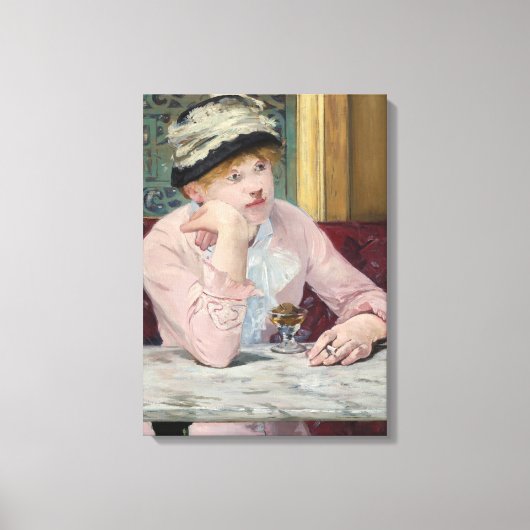 De plum door Manet Impressionist Painting Canvas Afdruk (Voorkant)