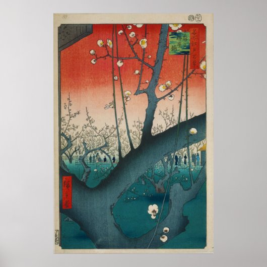 De Plum Garden in Kamei door Hiroshige Poster (Voorkant)