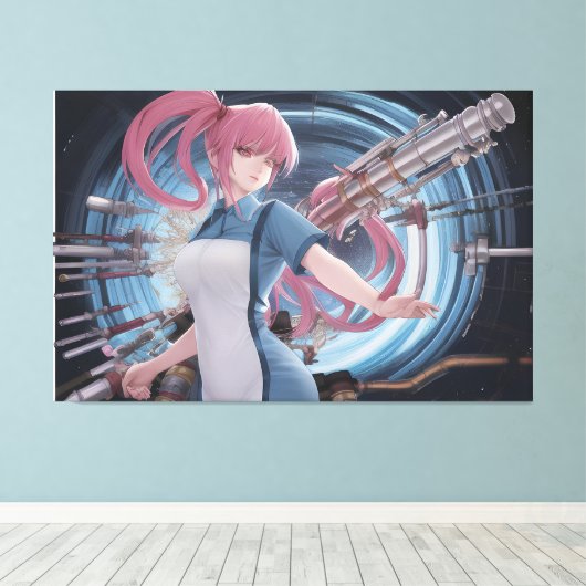 De Plumber (Anime) Canvas Afdruk (Insitu (Houten vloer))