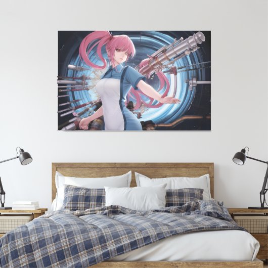 De Plumber (Anime) Canvas Afdruk (Insitu (Slaapkamer))