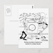 De Plumbers van de knoop installeren een Washer Briefkaart (Voorkant / Achterkant)