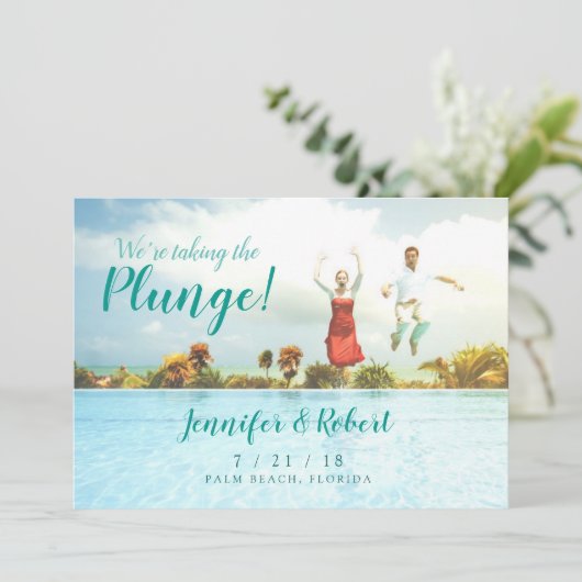 De Plunge Summer Fun nemen sparen de Datum Save The Date (Staand voorkant)