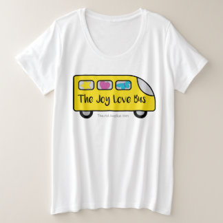 De Plus-grootte Joy Love Bus Logo T-Shirt