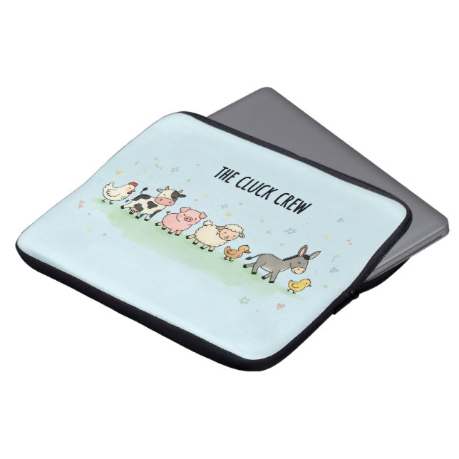 "De Pochende Bende" Laptop Sleeve (Voorkant top)