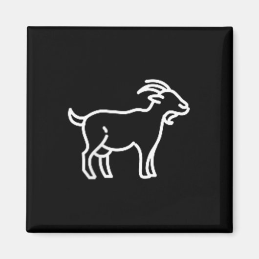 De Pocket Patch Badge Apparel Co. Geit Animal Bad Magneet (Voorkant)