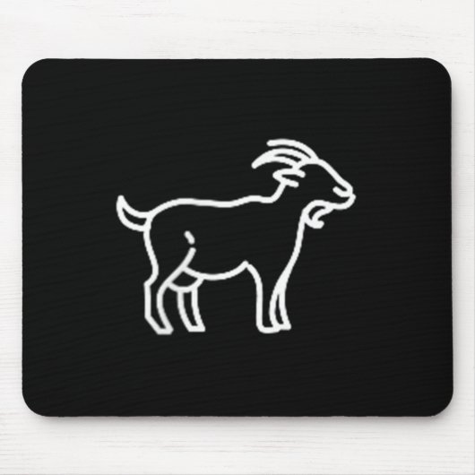 De Pocket Patch Badge Apparel Co. Geit Animal Bad Muismat (Voorkant)