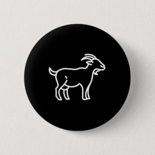 De Pocket Patch Badge Apparel Co. Geit Animal Bad Ronde Button 5,7 Cm