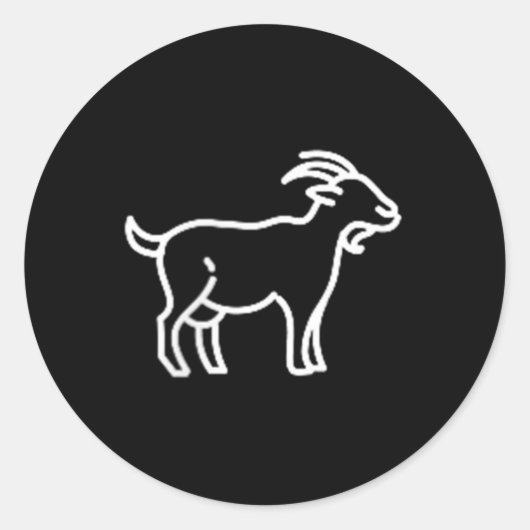 De Pocket Patch Badge Apparel Co. Geit Animal Bad Ronde Sticker (Voorkant)
