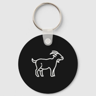 De Pocket Patch Badge Apparel Co. Geit Animal Bad Sleutelhanger