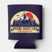 De Poconos Pennsylvania PA Mountain Gift Retro Blikjeskoeler (Achterkant)