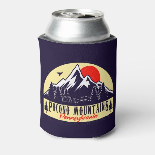 De Poconos Pennsylvania PA Mountain Gift Retro Blikjeskoeler (Blikje Achterkant)
