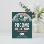 De Poconos Pennsylvania PA Mountain Gift Retro Briefkaart (Staand voorkant)