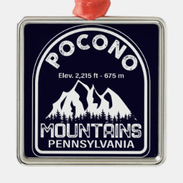 De Poconos Pennsylvania PA Mountain Gift Retro Metalen Ornament