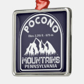 De Poconos Pennsylvania PA Mountain Gift Retro Metalen Ornament (Links)