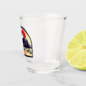 De Poconos Pennsylvania PA Mountain Gift Retro Shot Glas (Rechts)