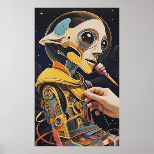De Podcaster Disaster Ken Gage Sci-Fi Poster (Voorkant)