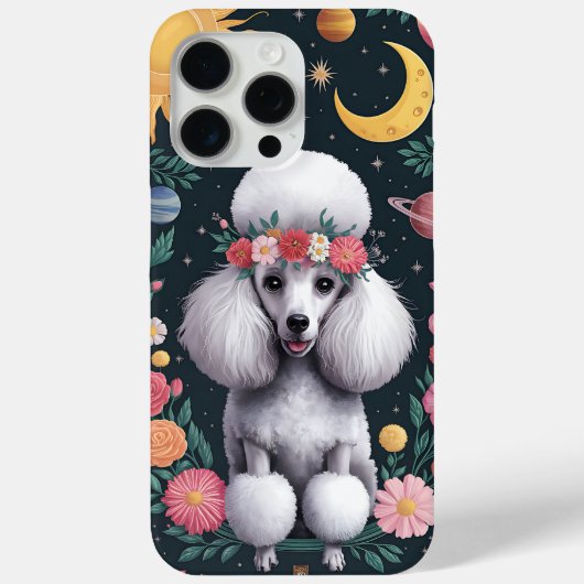 De poedel - grillige bloemen kroon en hemelse Case-Mate iPhone case (Achterkant)