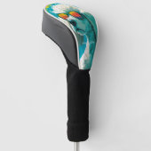 De poedelhond met zonnebril 010 golfheadcover (Schuin)